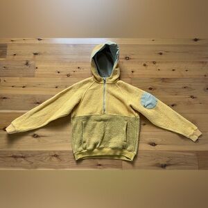 Outdoor Voices Women’s Wool-Blend Two-Tone Yellow Hoodie Size XS